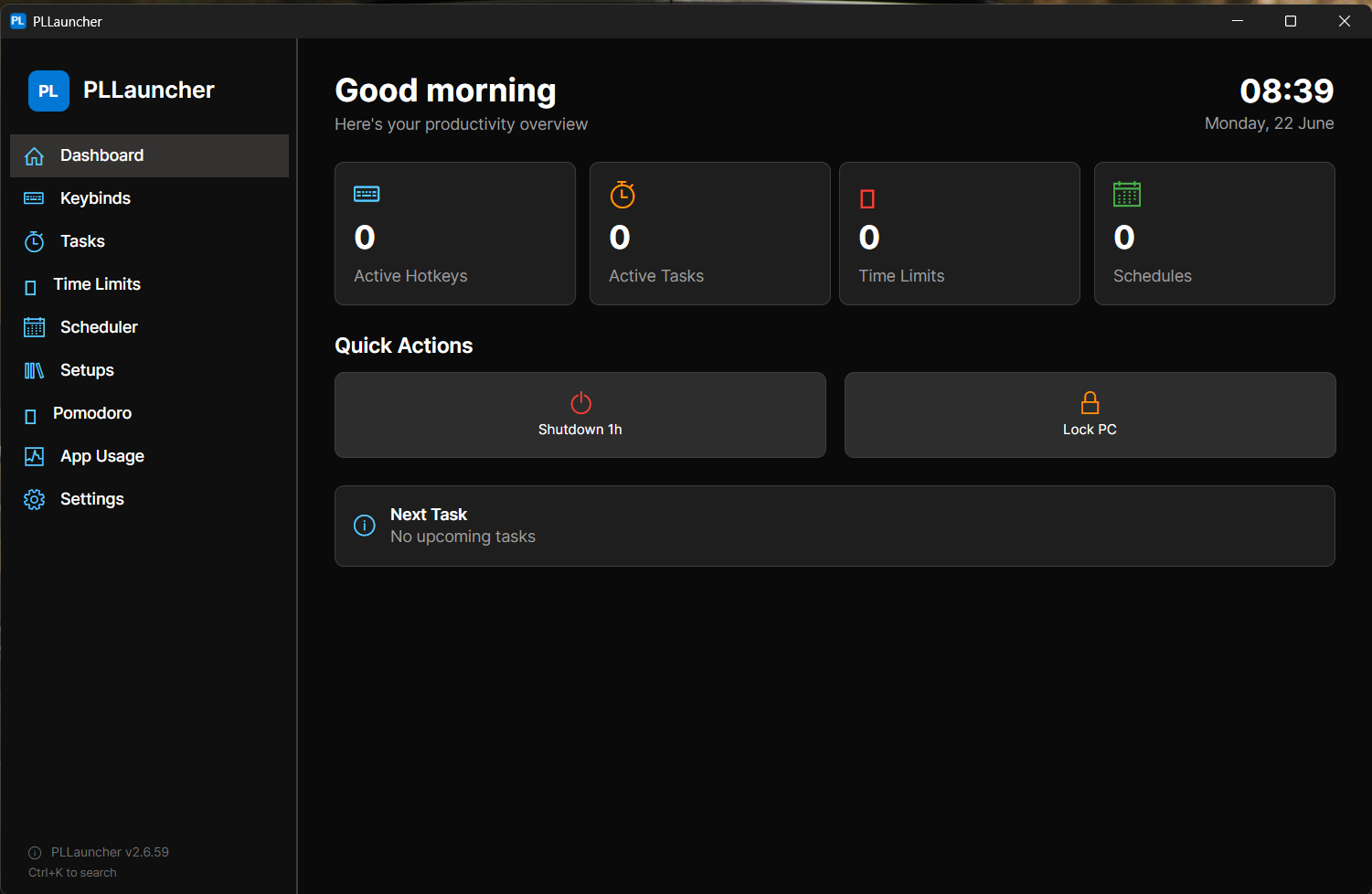 Main Dashboard